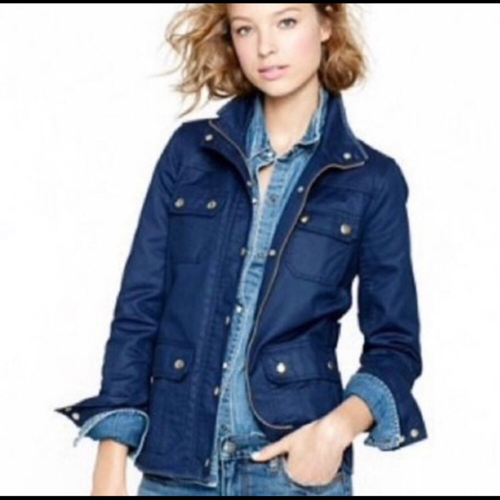 JCREW Downtown Field Jacket Size S - Navy